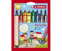 Färgpennor Stabilo Scribbi 8-pack