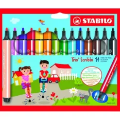 Färgpennor Stabilo Scribbi 14-pack