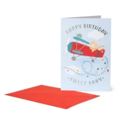 Grattiskort Teddy plane