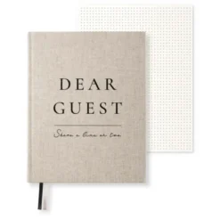 Guest Book Large Rough Linen