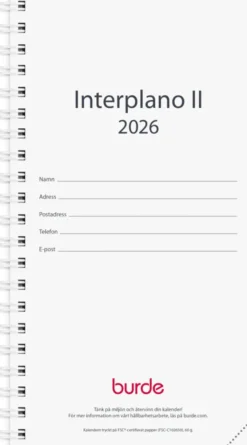 Interplano II kalenderrefill 2026