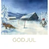 Julkort Cancerfonden 10-pack Tomte & räv/Tomte vid husgavel