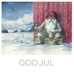 Julkort Cancerfonden 10-pack Tomte & räv/Tomte vid husgavel