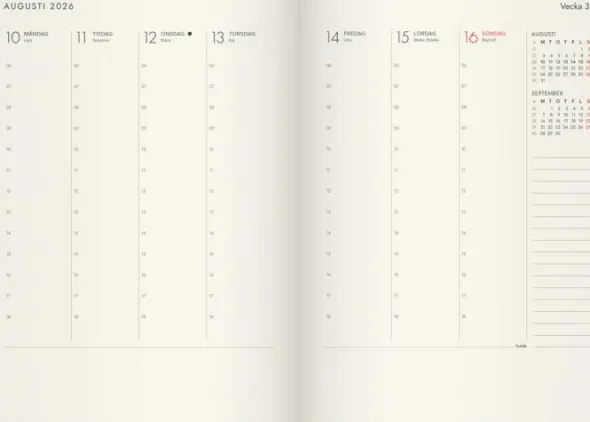 Kalender Agency Forma Deluxe brun 2026