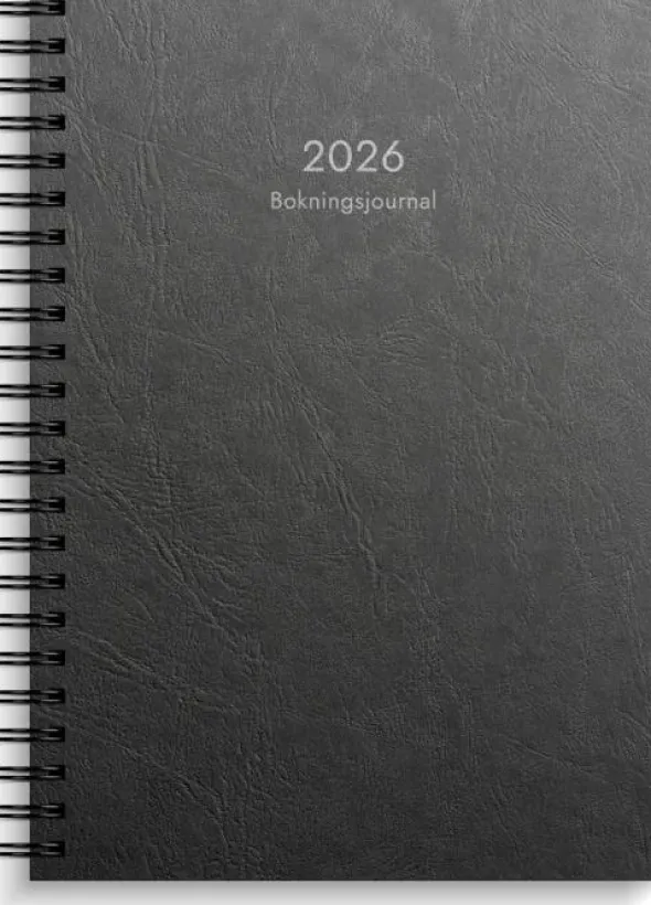 Kalender Bokningsjournalen svart kartong 2026
