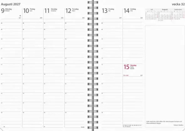 Kalender Business beige konstläder 2027