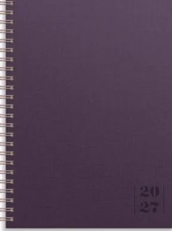 Kalender Business Textile Plommon 2027