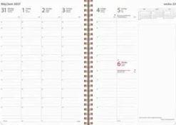 Kalender Business Textile Plommon 2027