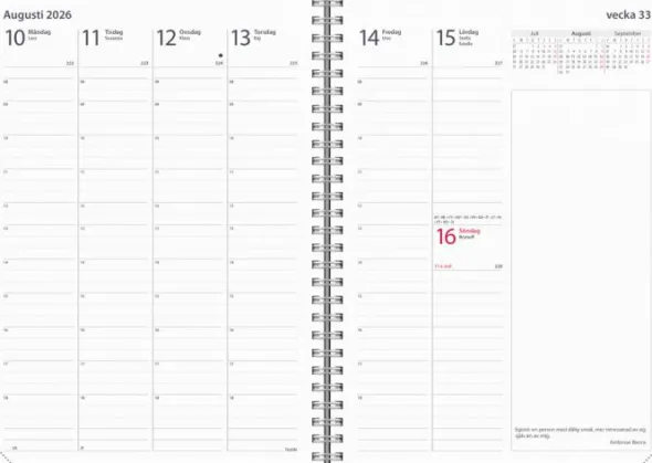 Kalender Business Textile svart 2026
