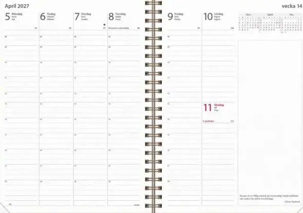 Kalender Business Twist brun 2027