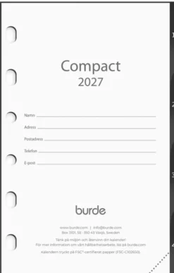 Kalender Compact grundsats 2027