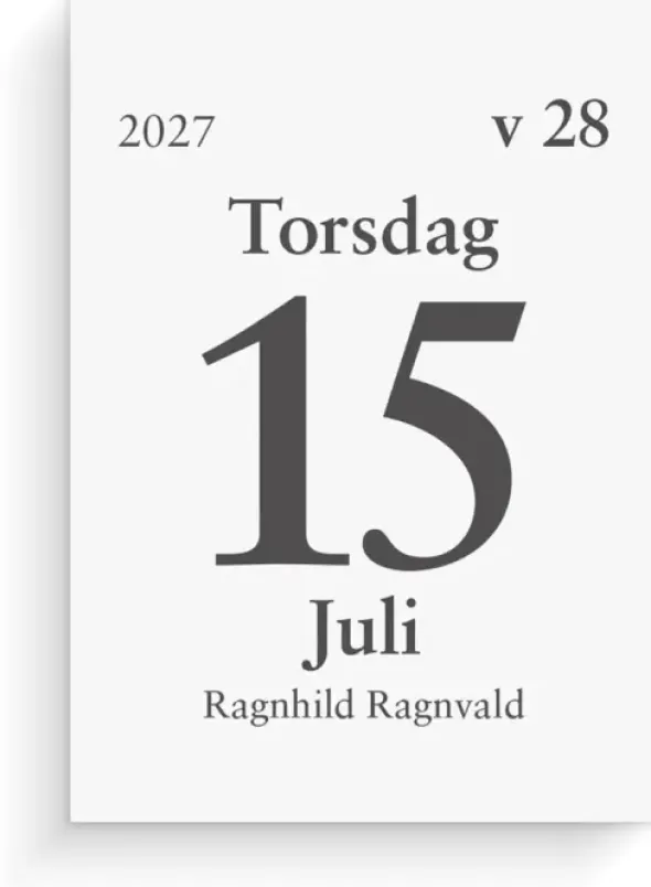 Kalender Dagblock 75x107 mm 2027