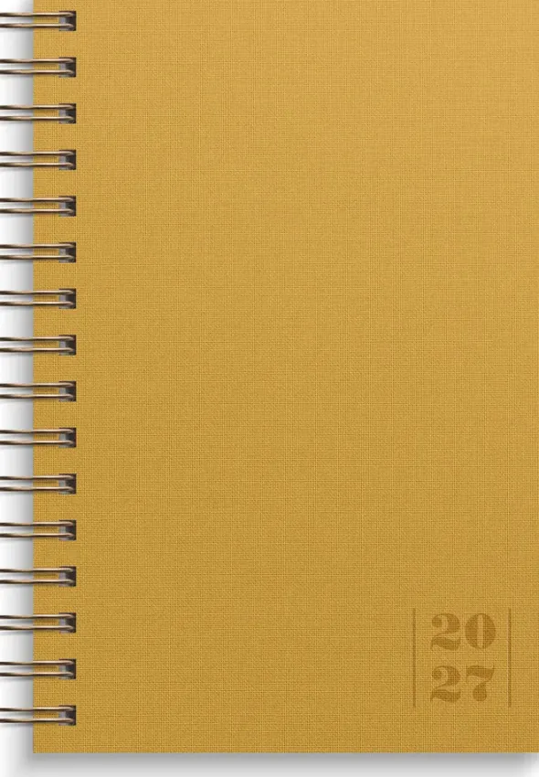 Kalender Dagbok Textile senapsgul 2027