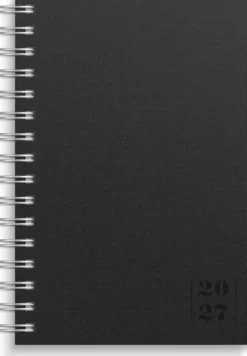 Kalender Dagbok Textile svart 2027