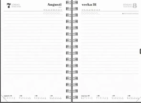Kalender Dagbok Twist svart 2027
