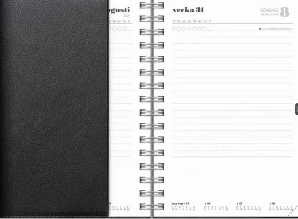 Kalender Dagbok Twist svart 2027