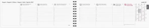 Kalender 2027 Desk calendar Europe