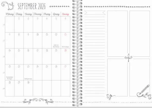 Kalender 2026 Doodle