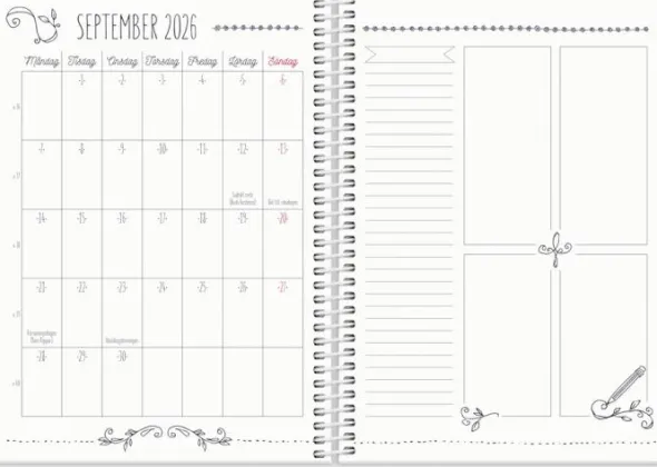 Kalender Doodle A5 2026-2027
