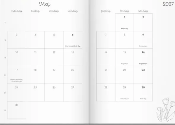 Kalender Doodle inbunden 2026-2027