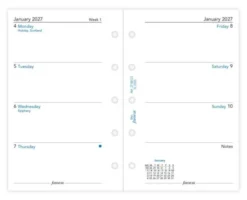 Kalender Filofax dagbok Mini 2027 v/u Engelsk ( 6,7x10,5cm)