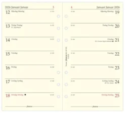 Kalender Filofax dagbok Personal V/S 2026 (9,5x17,1cm)