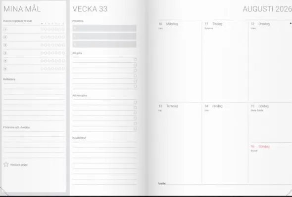 Kalender 2026 Goal Planner