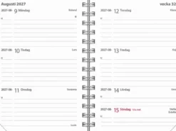 Kalender Leader Textile svart 2027