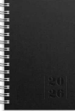 Kalender Leader Textile svart 2026