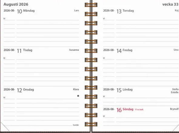 Kalender Leader Twist brun 2026