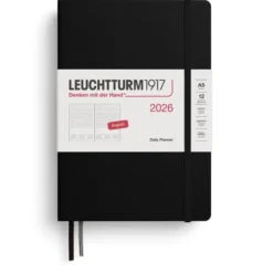 Kalender Leuchtturm1917 A5 Dag/Sida Black 2026