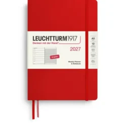 Kalender Leuchtturm1917 A5 vecka/notes Cherry 2027