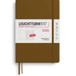 Kalender Leuchtturm1917 A5 vecka/notes Spice Brown 2026