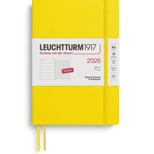 Kalender Leuchtturm1917 A5 vecka/notes Soft Lemon 2026