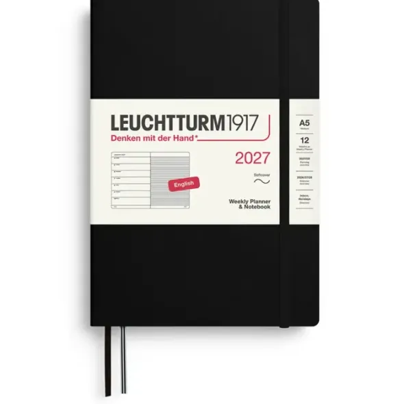 Kalender Leuchtturm1917 A5 vecka/notes Soft Black 2027