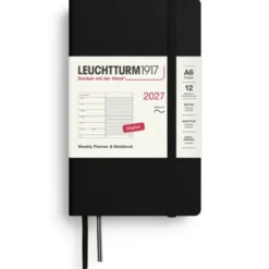 Kalender Leuchtturm1917 A6 vecka/notes Soft Black 2027