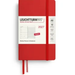 Kalender Leuchtturm1917 A6 vecka/notes Cherry 2027