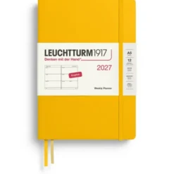 Kalender Leuchtturm1917 A5 Vecka/Uppslag Hard Sunflower 2027