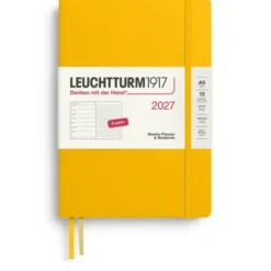 Kalender Leuchtturm1917 A5 Vecka/Uppslag Dotted Hard Sunflower 2027