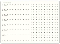 Kalender Leuchtturm1917 A5 Vecka/Uppslag Dotted Hard Sunflower 2027