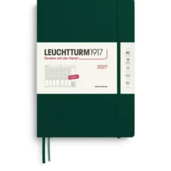 Kalender Leuchtturm1917 B5 vertikalt veckouppslag Forest Green 2027