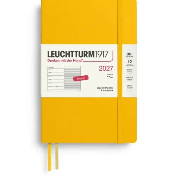 Kalender Leuchtturm1917 vecka/notes B6 Soft Sunflower 2027