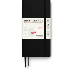 Kalender Leuchtturm1917 vecka/notes Dotted Wallet Hard Black 2027