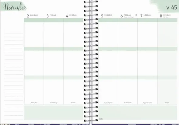 Kalender 2026 Life Organizer blå