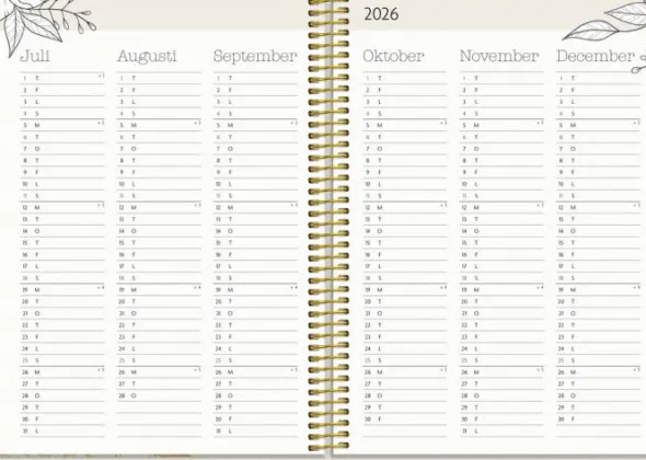 Kalender Life Planner Bloom A5 2026-2027