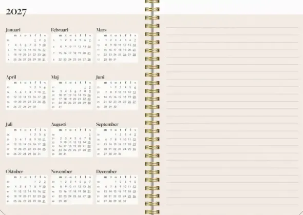 Kalender 2027 Life Planner Inspiration