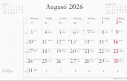 Kalender Månadsblock 240x152 mm 2026