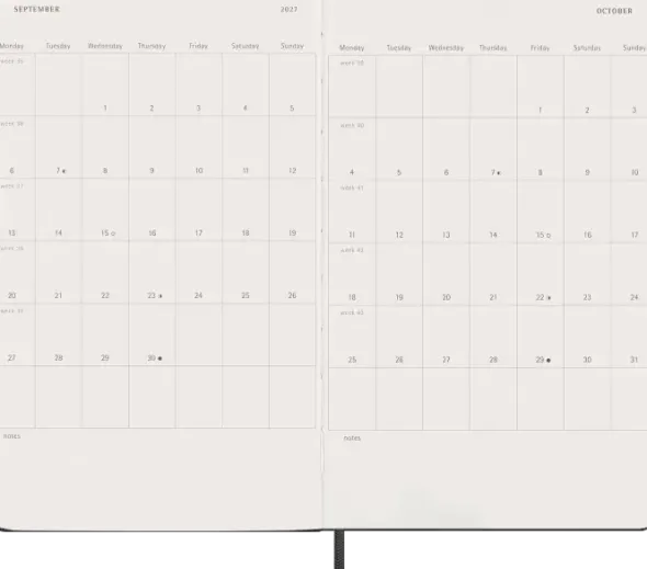 Kalender Moleskine Daily Hard Large Black 2027
