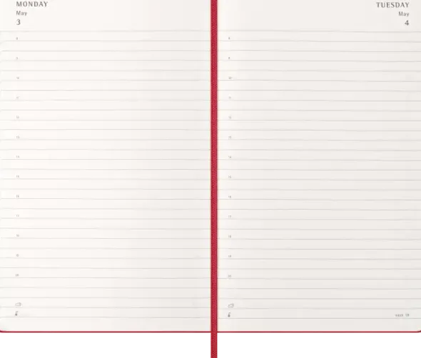 Kalender Moleskine Daily Hard Large Red 2027