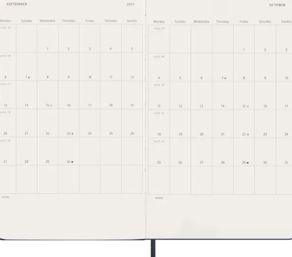 Kalender Moleskine Daily Hard Large Sapphire Blue 2027